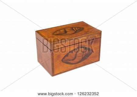 A Vintage Wooden Tea Double Caddy