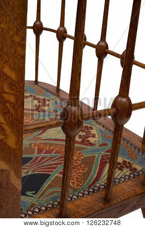 Backrest Spindles Of An Antique Wooden Dining Chair