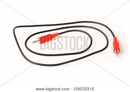 Cable With A Standard 3.5Mm Red Audio Jack On Ends