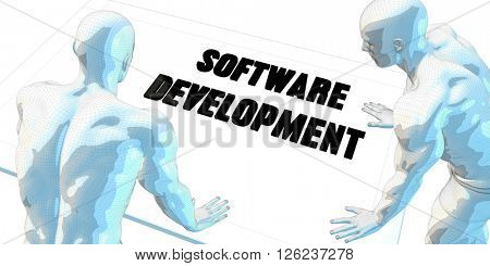 Software Development Discussion and Business Meeting Concept Art 3d Illustration Render