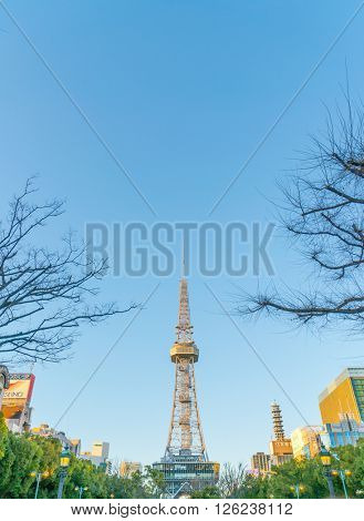 NAGOYA, JAPAN - FEB 07: Oasis 21 in Nagoya, Japan on FEB 07, 2016. A shopping complex nearby Nagoya Tower, its large oval glass roof structure floats above ground level