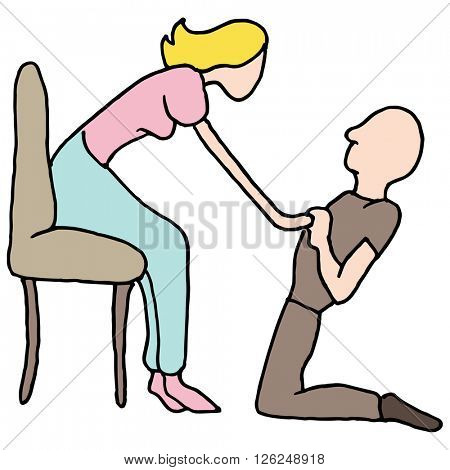 An image of a Man proposing marriage.