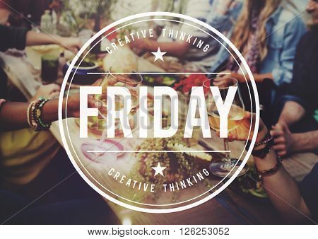 Friday Schedule Agenda Timetable Weekday Work Concept