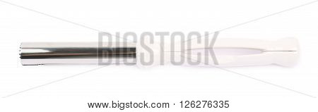 Cupcake corer tool for the core removal, isolated over the white background