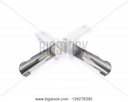 Cupcake corer tool for the core removal, isolated over the white background