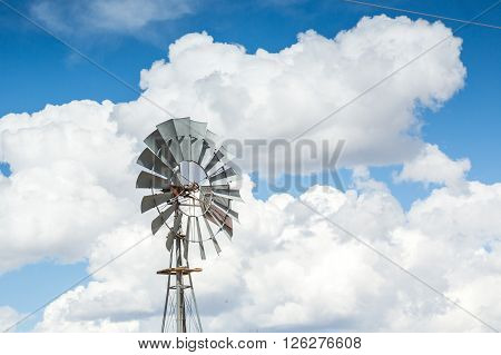 Metal windmill in United State of North America