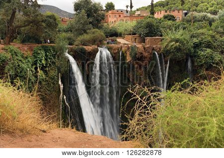 Ouzoud Waterfalls located in the Grand Atlas village of Tanaghmeilt, in the Azilal province in Morocco, Africa