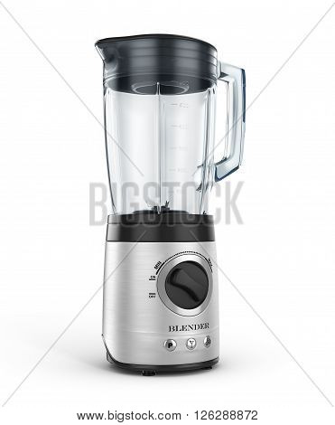 Electric blender. Kitchen appliance equipment isolated on white. 3d illustration