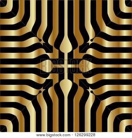 texture spiral pattern in the form of squares on a gold gradient background