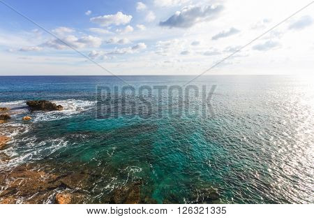 Beautiful sea shore in Cyprus