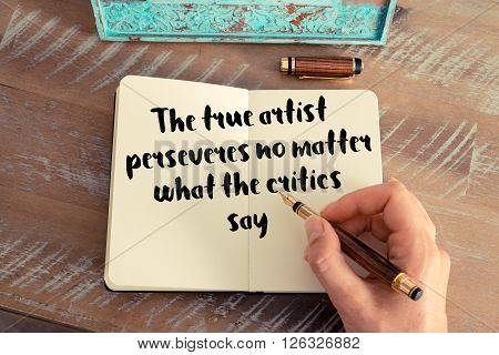 Handwritten Quote As Inspirational Concept Image