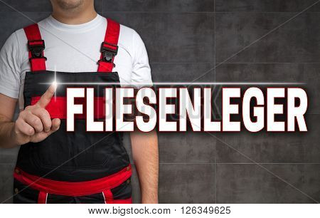 Fliesenleger (in German Tiler) Touchscreen Is Shown By Craftsman Concept