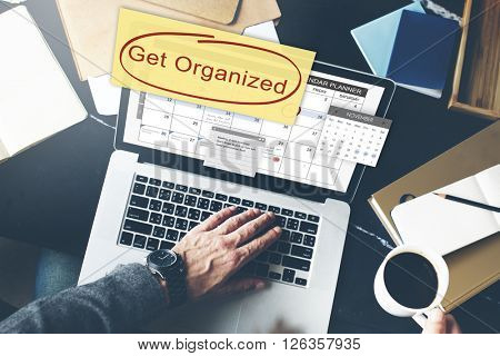 Get Organized Tidy Up Clean Schedule To Do Concept
