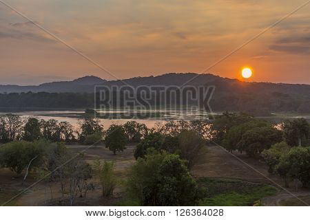 Chagres River and Mountains at Sunrise - Gamboa, Panama