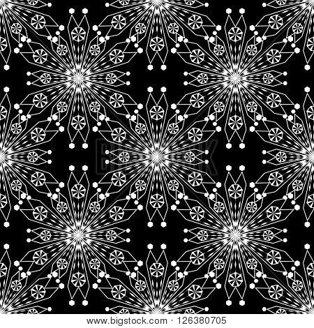 Seamless pattern ornament with stylized geometric elements background. Repeating texture modern graphic design