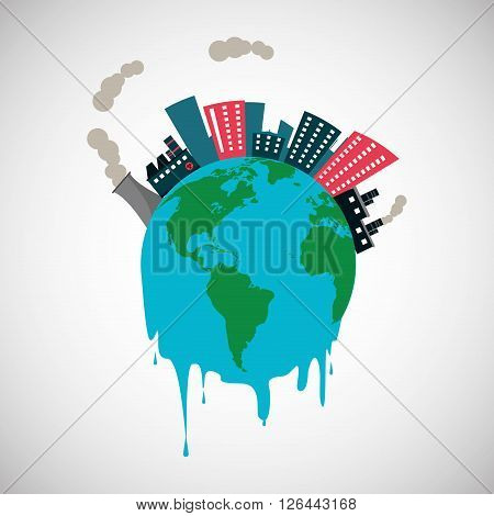Pollution concept with icon design, vector illustration 10 eps graphic.