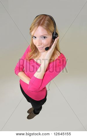 Junge Frau Teleagenten
