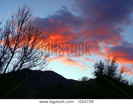 Solnedgång vid Kernville