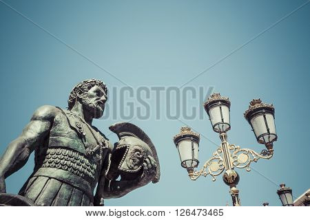 Skopje, Macedonia - April 14, 2016: Macedonian Archaeological Museum In Skopje, Macedonia