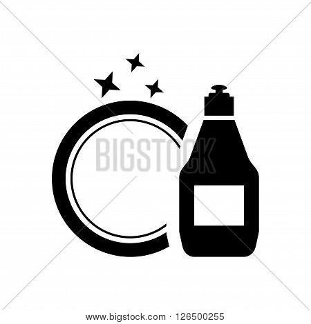 Cleaning cooking battery icon. Vector illustration. Vector symbols.