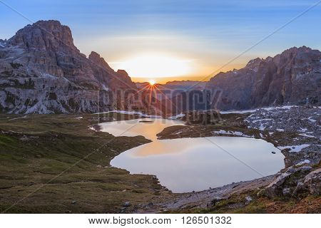 Italy Alps Dolomites - Tre Cime - Lago dei Piani