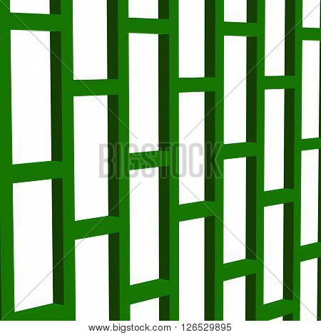 Lattice colorful geometric vector illustration, perspective view