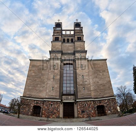 Warsaw, Poland - April 14, 2016: Roman Catholic Parish of St. Therese of the Child Jesus in Warsaw