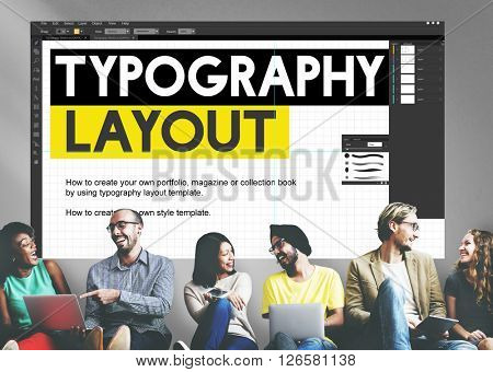 Typography Layout Responsive Design Creative Concept
