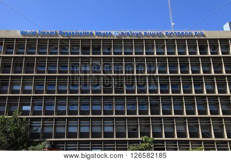 TEL AVIV, ISRAEL - APRIL 7, 2016: Facade of World Zionist Organization House, Tel Aviv, Israel.