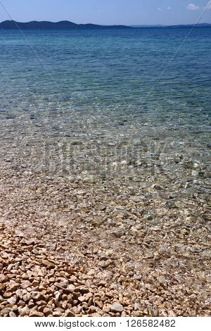 Stones of the beach and coast of the sea