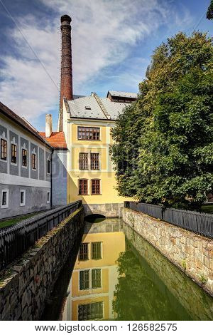 Mill pond by the old yellow factory buildin with the tall chimney
** Note: Soft Focus at 100%, best at smaller sizes