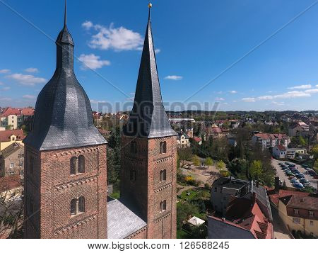 Rote Spitzen Altenburg medieval town red towers thuringia