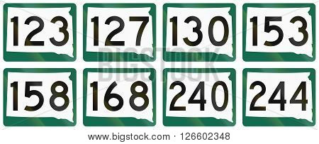 Collection Of South Dakota Route Shields Used In The United States