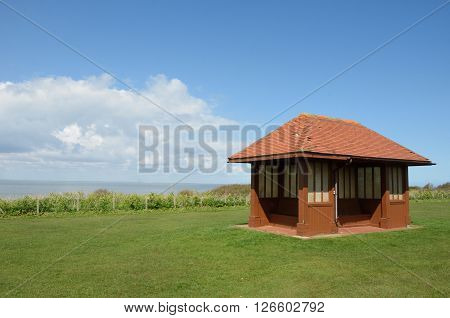 Seaside Shelter by sea in Hunstanton UK