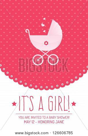 Cute Baby Shower Invitation Card Design Template