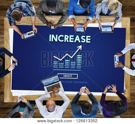 Increase Enlarge Expand Extend Growth Rise Concept