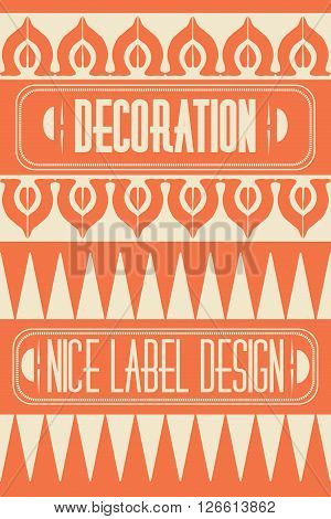 decor elements frames for label and other case