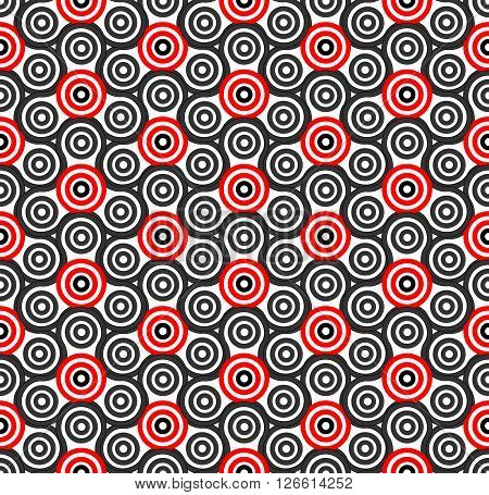 Seamless circle pattern. Abstract background. Vector art