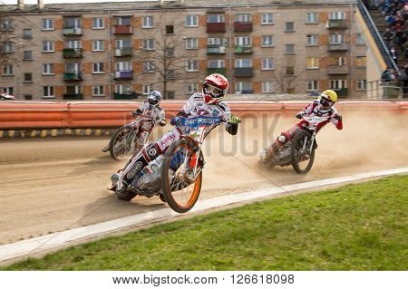 Speedway Riders On The Track