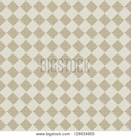 diagonal square beige seamless fabric texture pattern vector illustration
