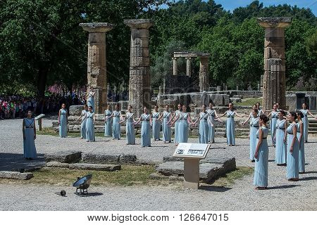 Last Rehersal Of The The Lighting Ceremony Of The Flame For The Games “rio 2016” And The Tor