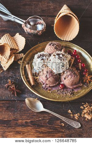 Ice Cream In The Plate