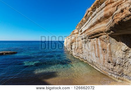 Beautiful sea shore in Cyprus