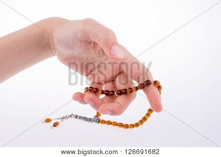 Hand Holding A Tespih