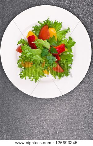 Tomato, Sweet Pepper with Lettuce Salad Studio Phoro