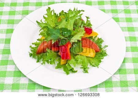 Tomato, Sweet Pepper with Lettuce Salad Studio Phoro