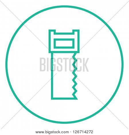 Saw line icon.