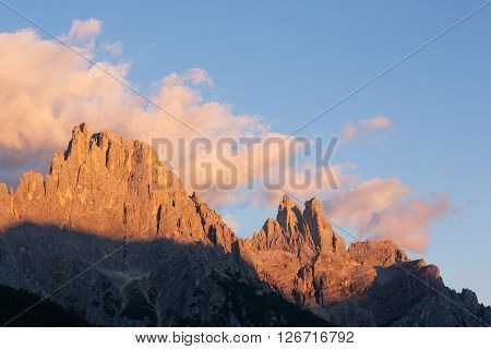 High Mountain At Twilight