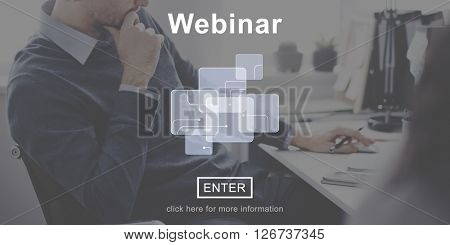 Webinar Cloud Online Technology Webcast Concept