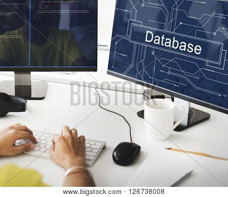 Database System Server Network Information Data Concept